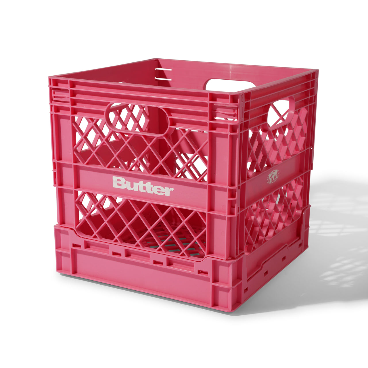 BUTTER GOODS -  COLLAPSIBLE RECORD CRATE - PINK