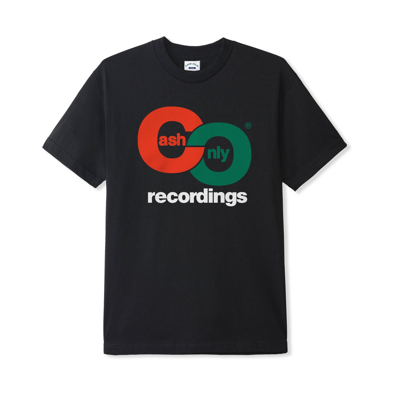 CASH ONLY - RECORDINGS TEE - BLACK