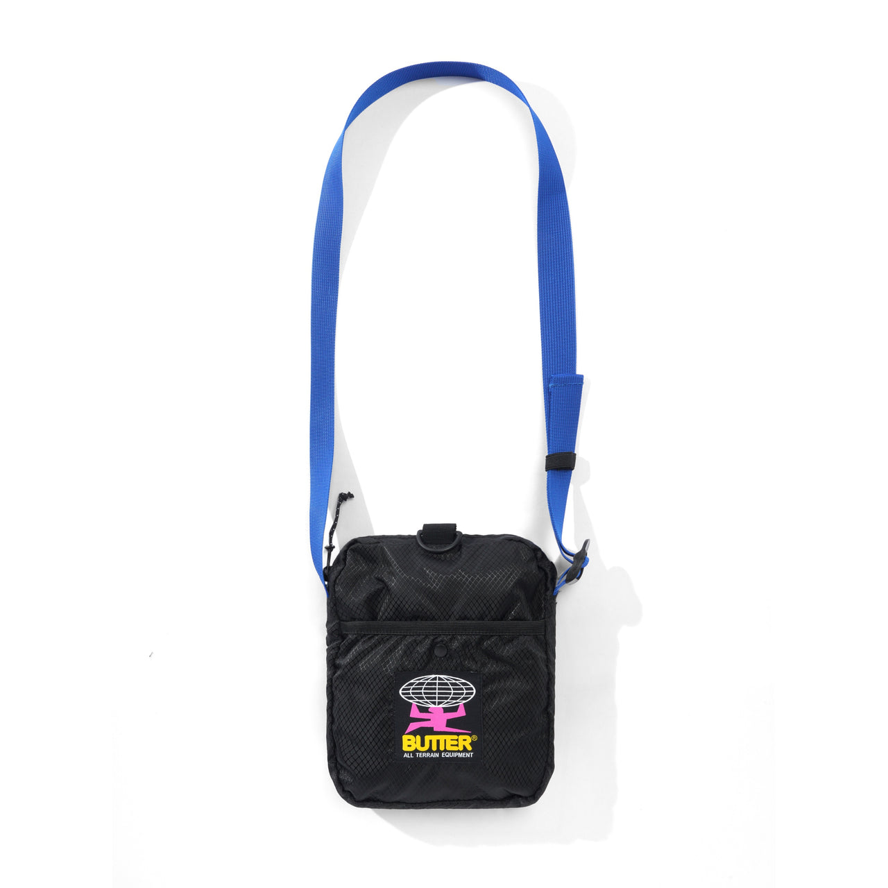 BUTTER GOODS - RIPSTOP SIDE BAG - BLACK/BLUE