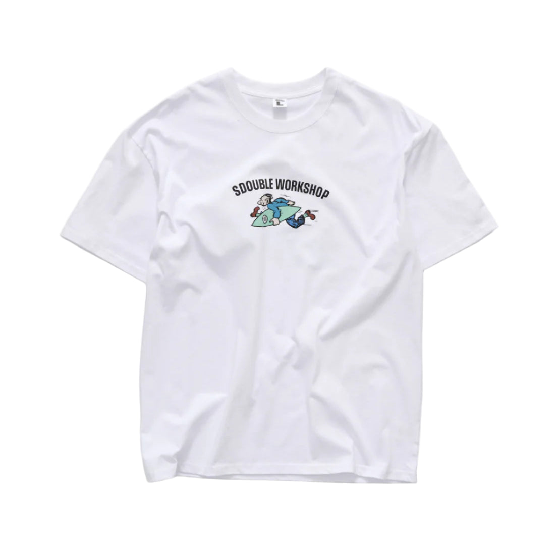 S-DOUBLE - RUNNING MAN T-SHIRT - WHITE