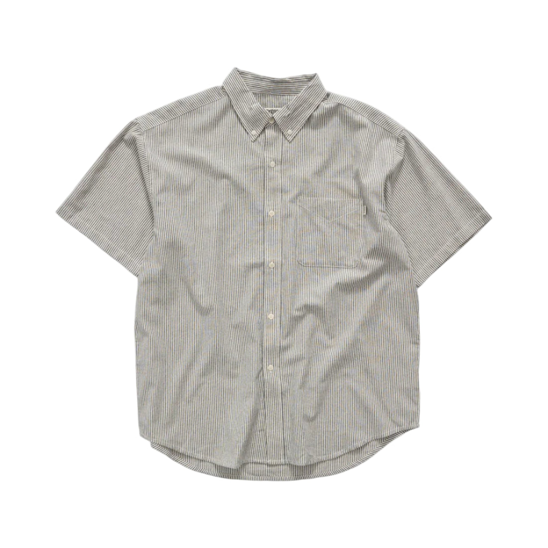 S-DOUBLE - BAY CLASSIC SHORT SLEEVE SHIRT - BLACK / WHITE STRIPE