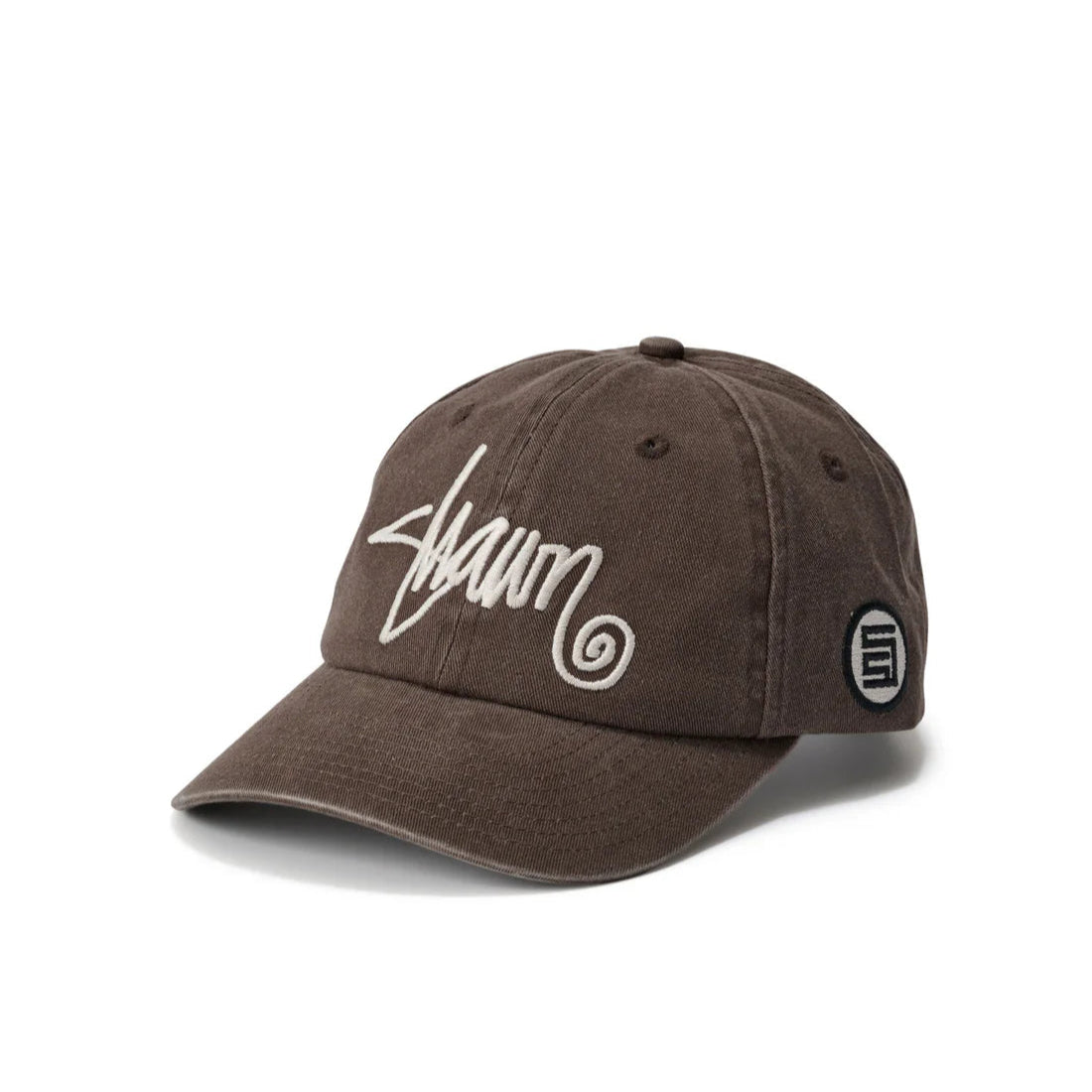 S-DOUBLE - SHAWN SCRIPT STRAPBACK CAP - DARK CHOCOLATE