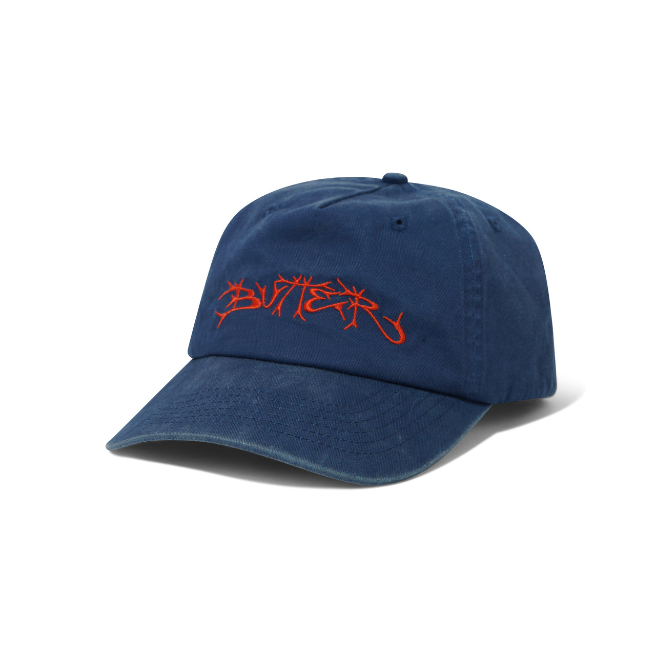 BUTTER GOODS - SCRAWLING 5 PANEL CAP - WASHED NAVY