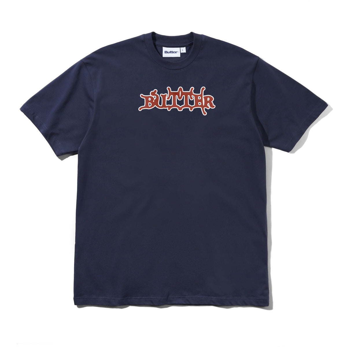 BUTTER GOODS - SERIF TEE - NAVY