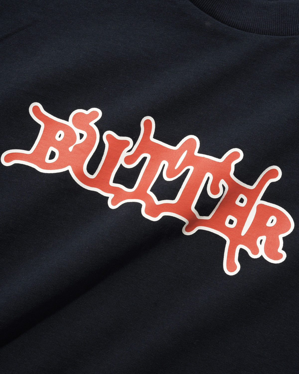 BUTTER GOODS - SERIF TEE - NAVY