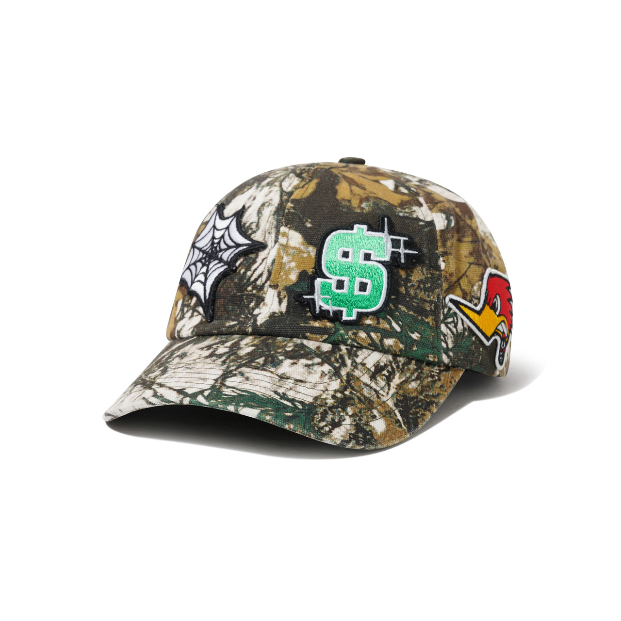 CASH ONLY - SERVICE 6 PANEL CAP - FOLIAGE CAMO