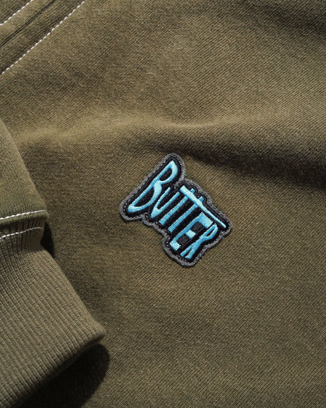 BUTTER GOODS - SKETCH ZIP-THRU HOOD - ARMY