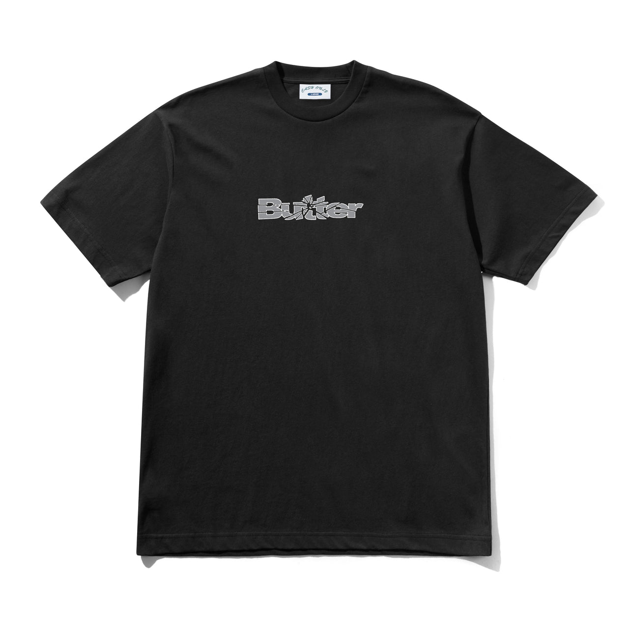 BUTTER GOODS - SMASHED LOGO TEE  - BLACK