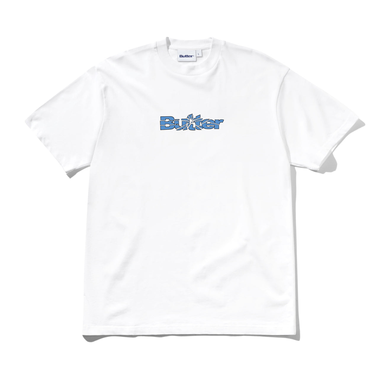 BUTTER GOODS - SMASHED LOGO TEE  - WHITE