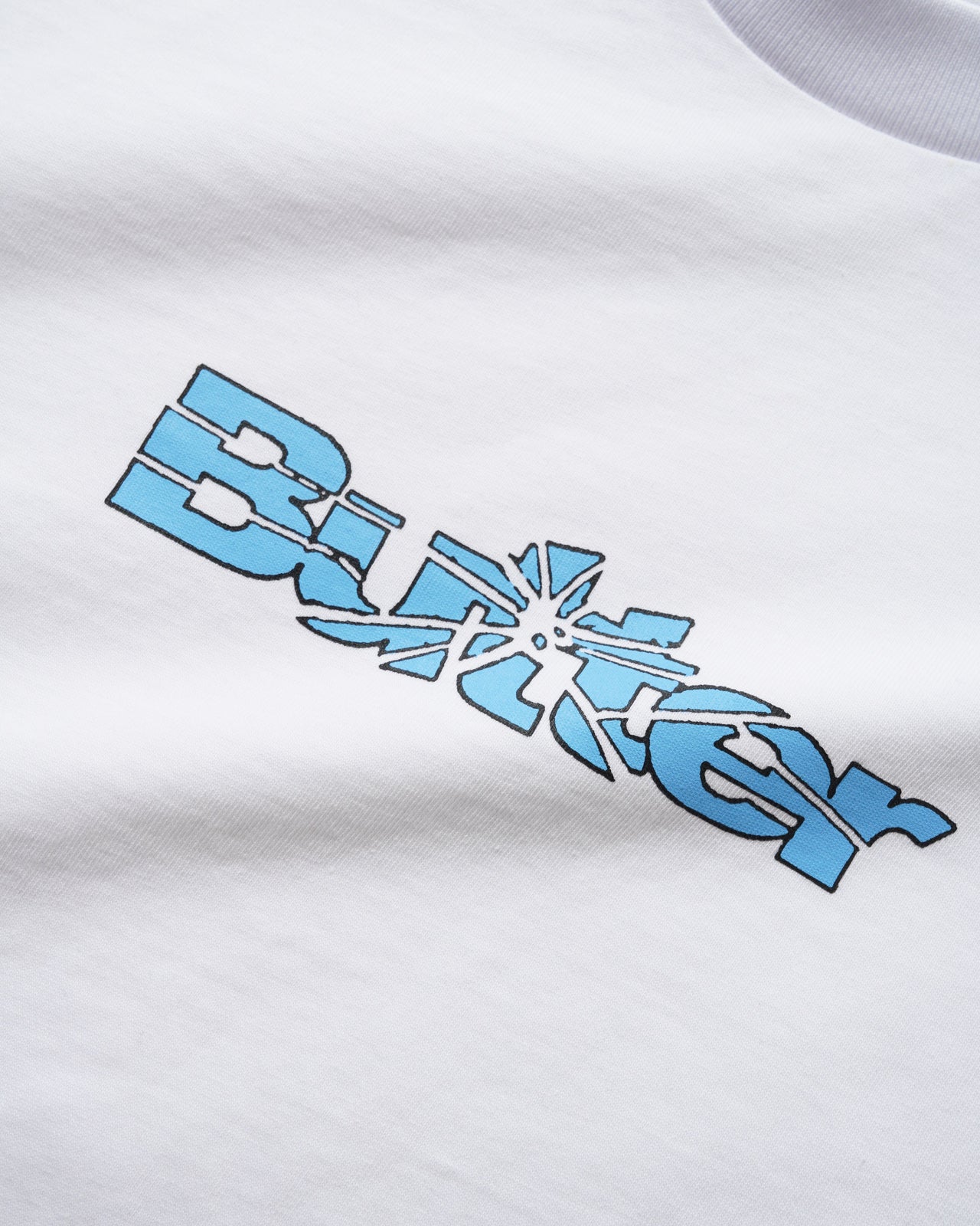 BUTTER GOODS - SMASHED LOGO TEE  - WHITE
