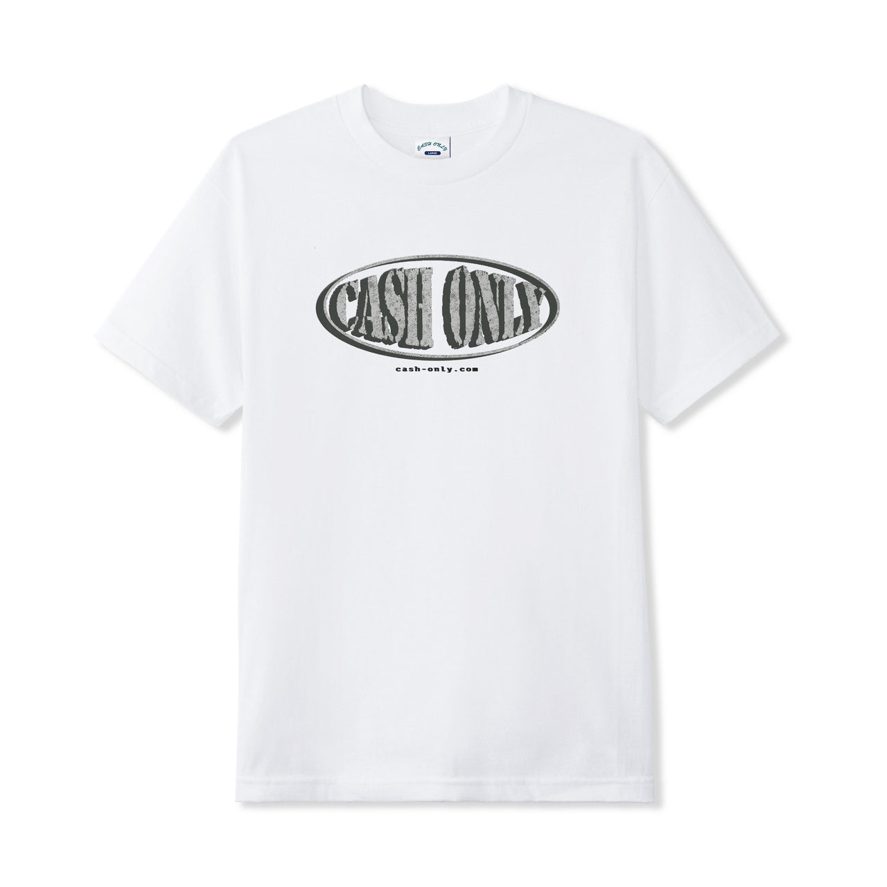 CASH ONLY - SOLID TEE - WHITE