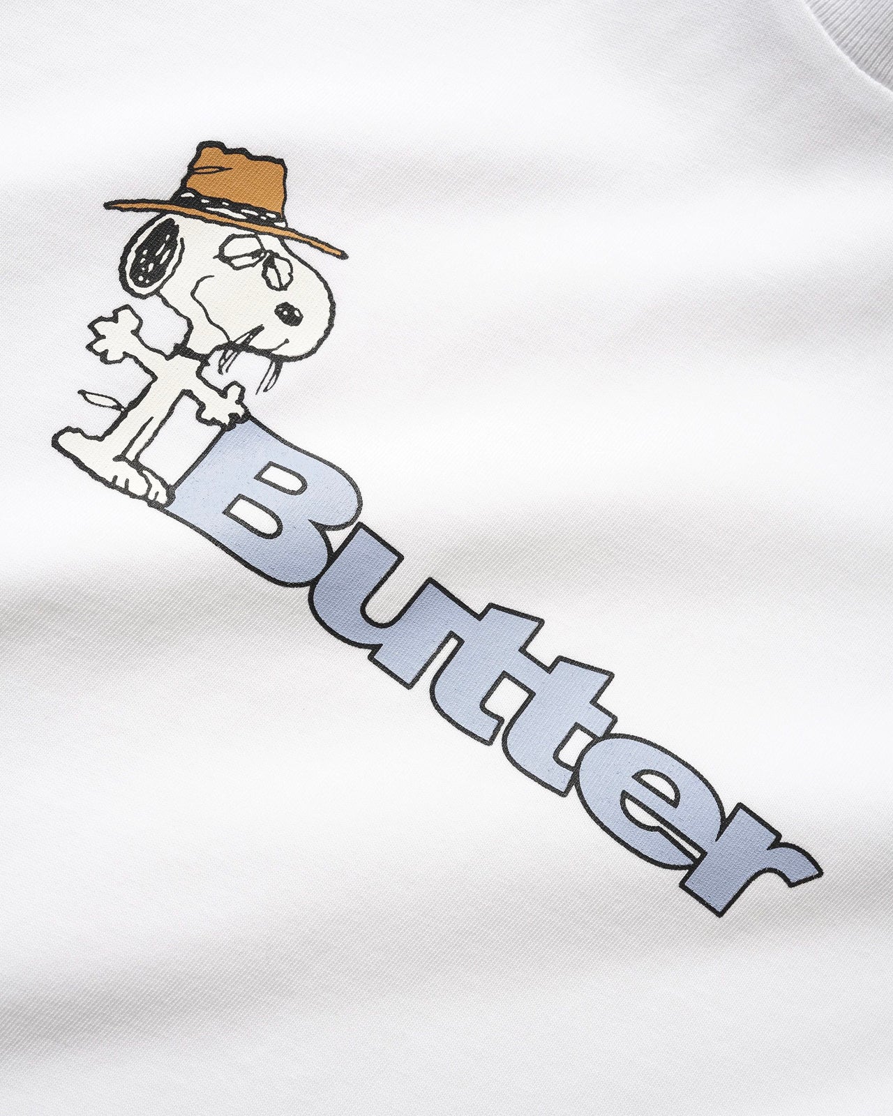 BUTTER GOODS X PEANUTS - SPIKE LOGO TEE - WHITE