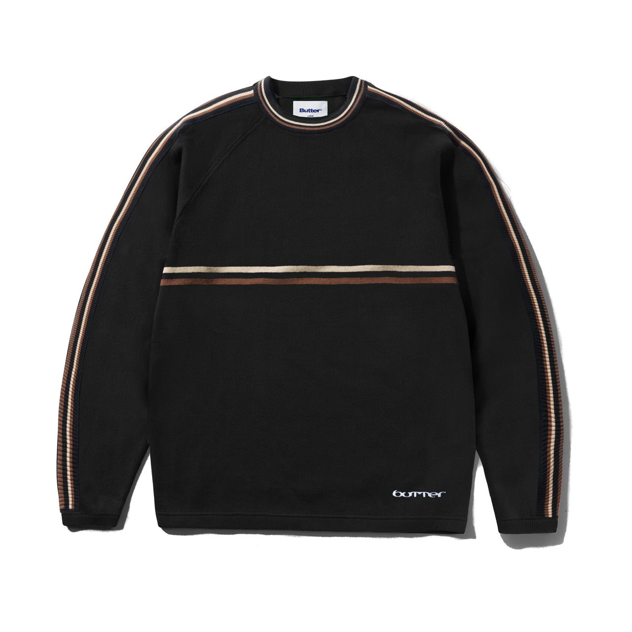 BUTTER GOODS - STATION KNIT SWEATER - BLACK