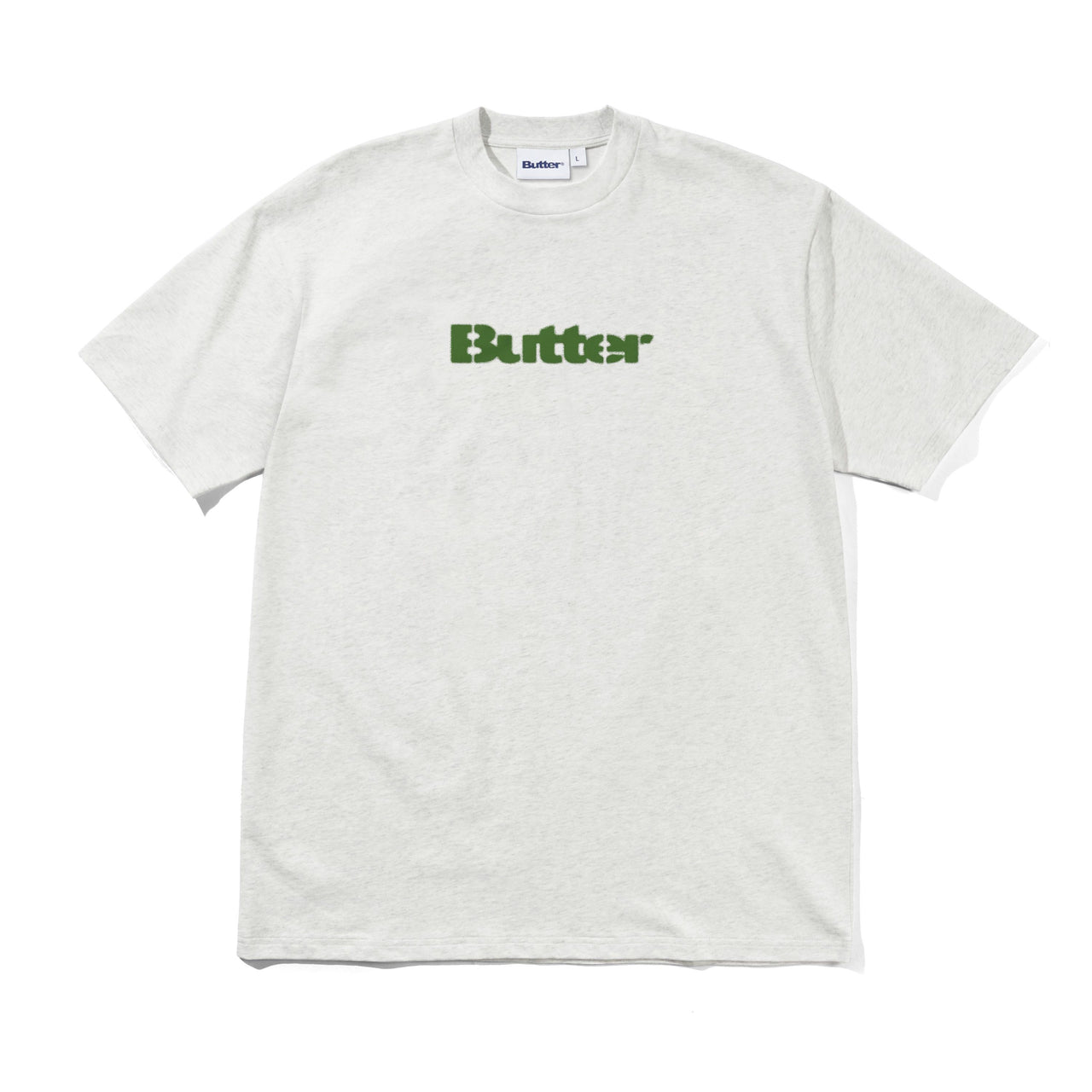 BUTTER GOODS - STENCIL LOGO TEE - ASH