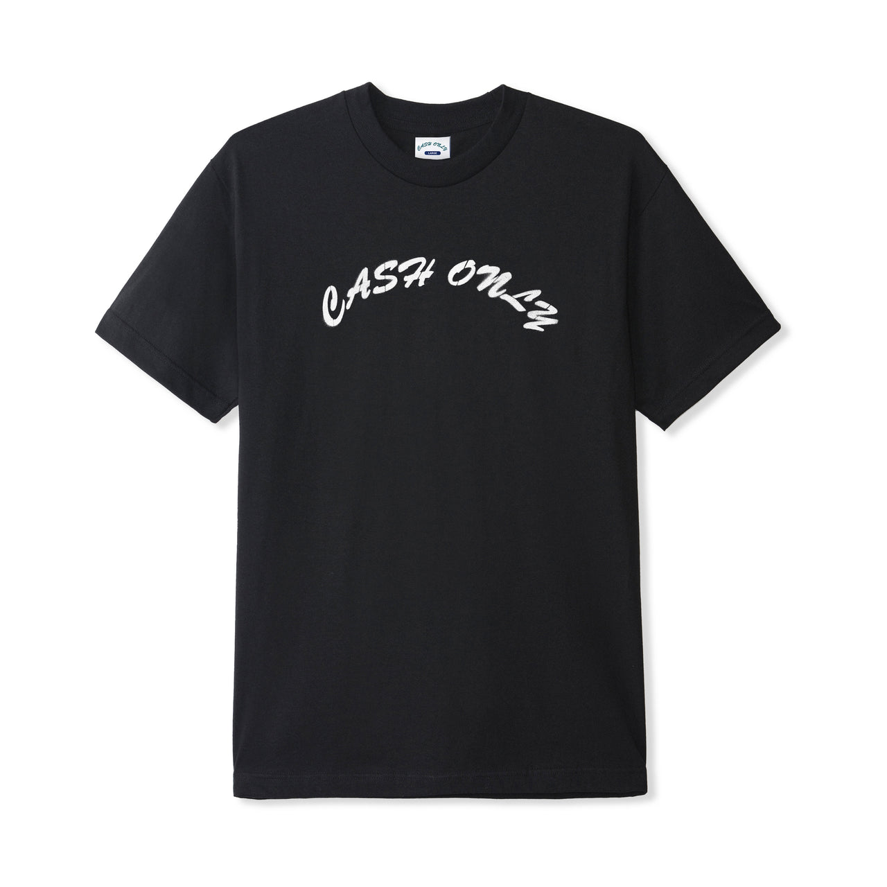 CASH ONLY - STENCIL LOGO TEE - BLACK