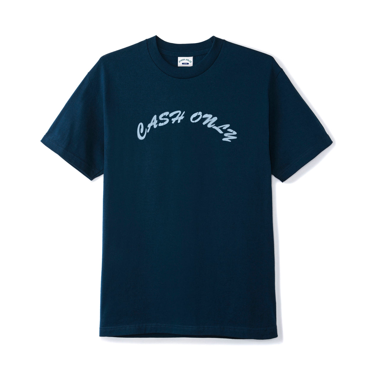 CASH ONLY - STENCIL LOGO TEE - NAVY