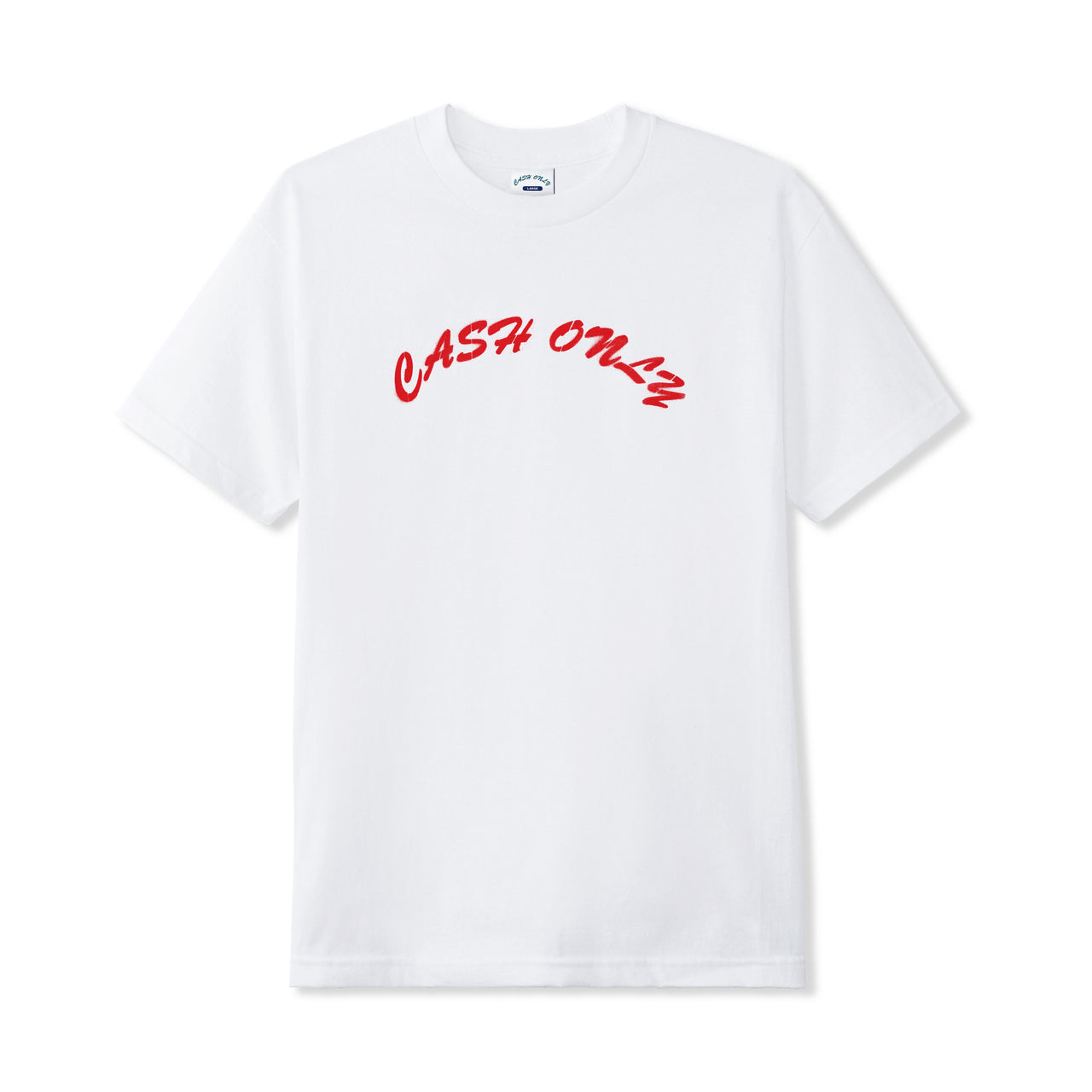 CASH ONLY - STENCIL LOGO TEE - WHITE