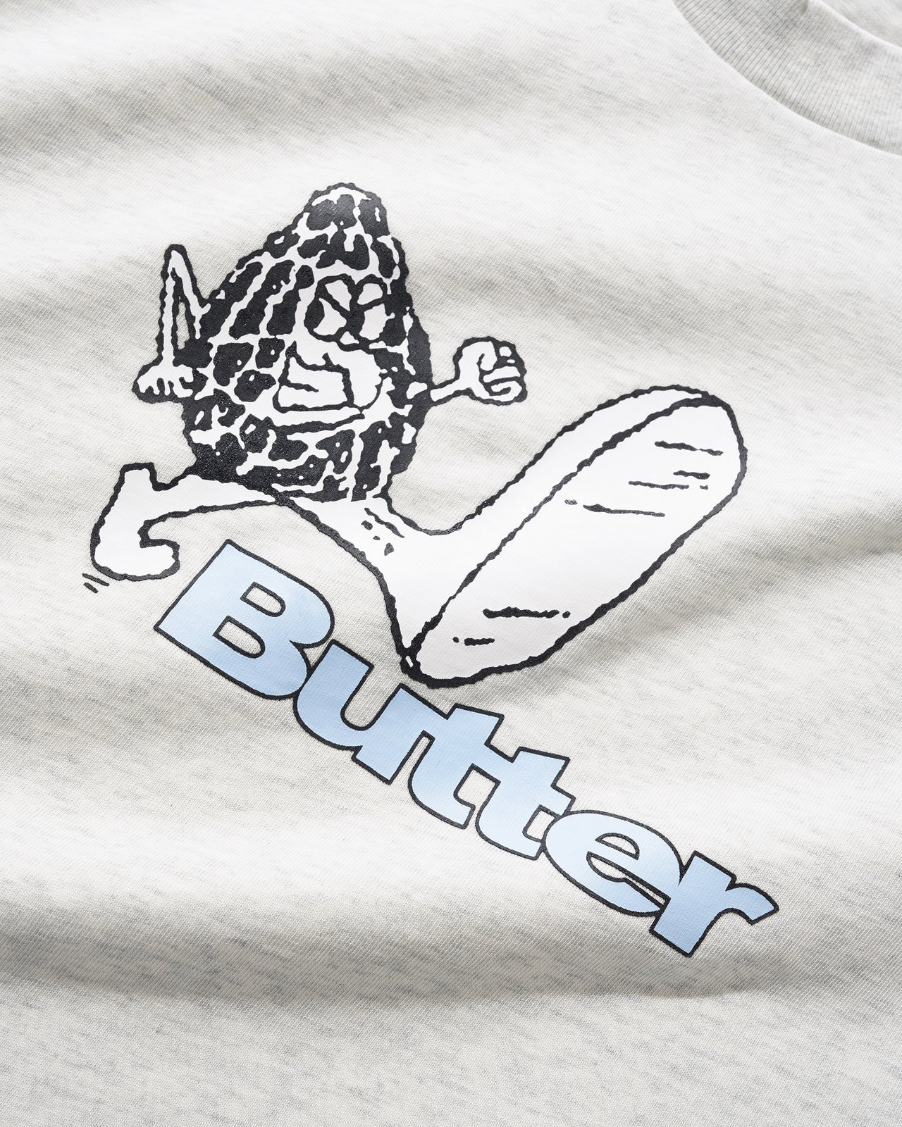 BUTTER GOODS - STEPPIN' LOGO TEE  - ASH