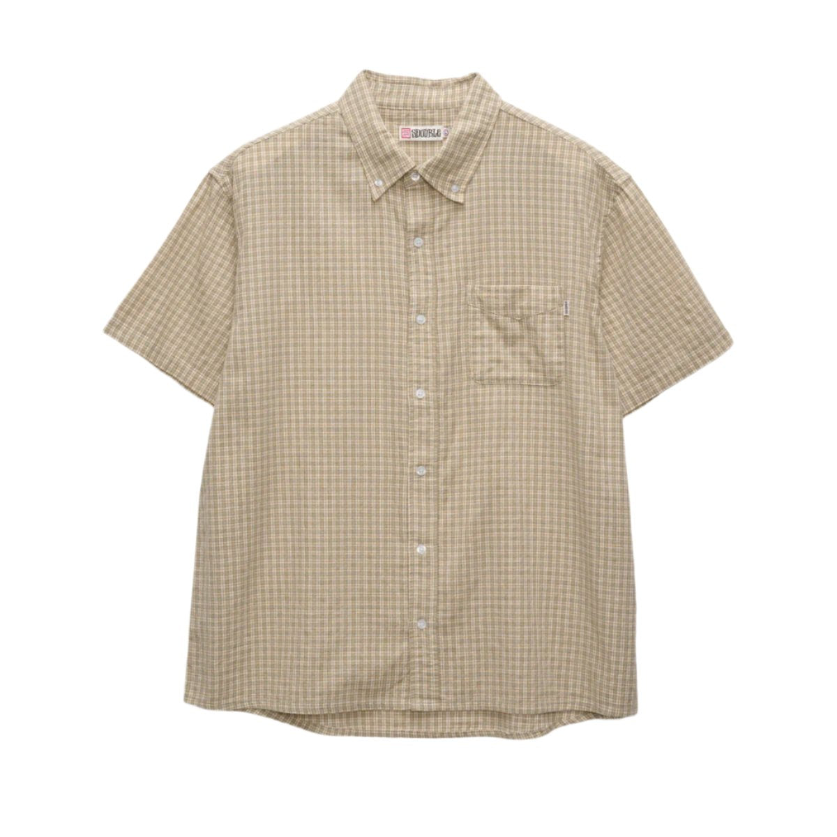 S-DOUBLE - STOCK CHECK CLASSIC S/S SHIRT -ARTICHOKE