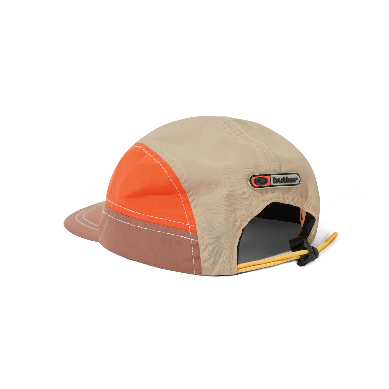 BUTTER GOODS - STREAM 4 PANEL CAP - KHAKI / CITRUS