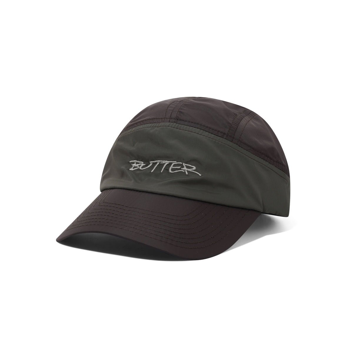BUTTER GOODS - STRIDE RUNNING CAP - ARMY / BROWN