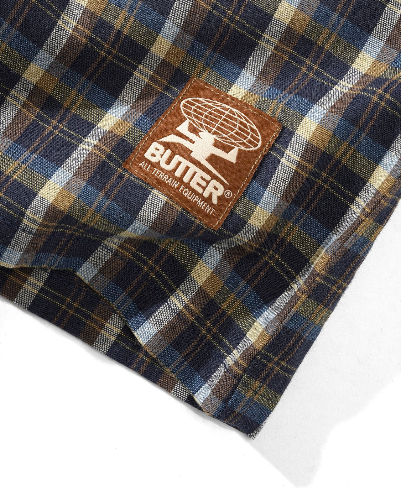 BUTTER GOODS - TERRAIN PLAID SHIRT - NAVY