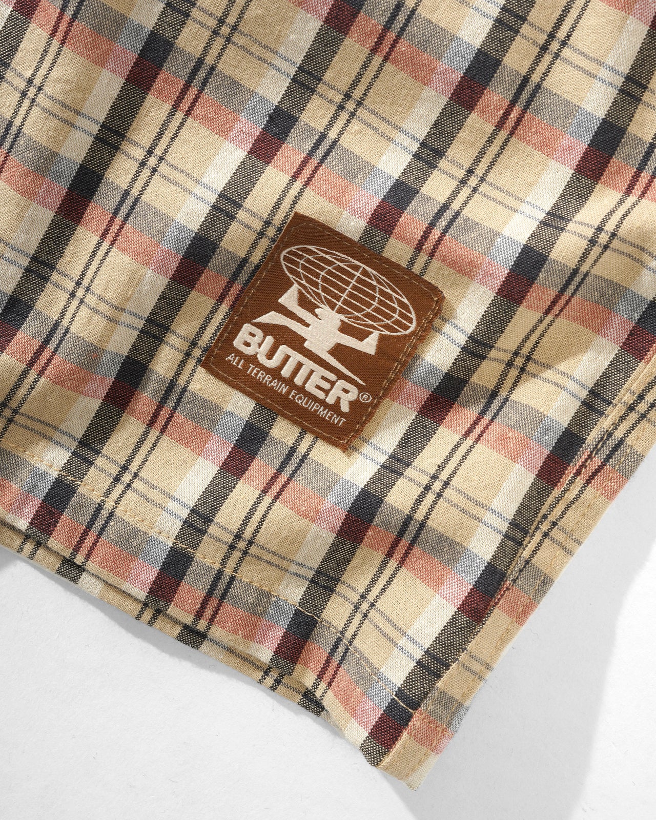 BUTTER GOODS - TERRAIN PLAID SHIRT - SAND