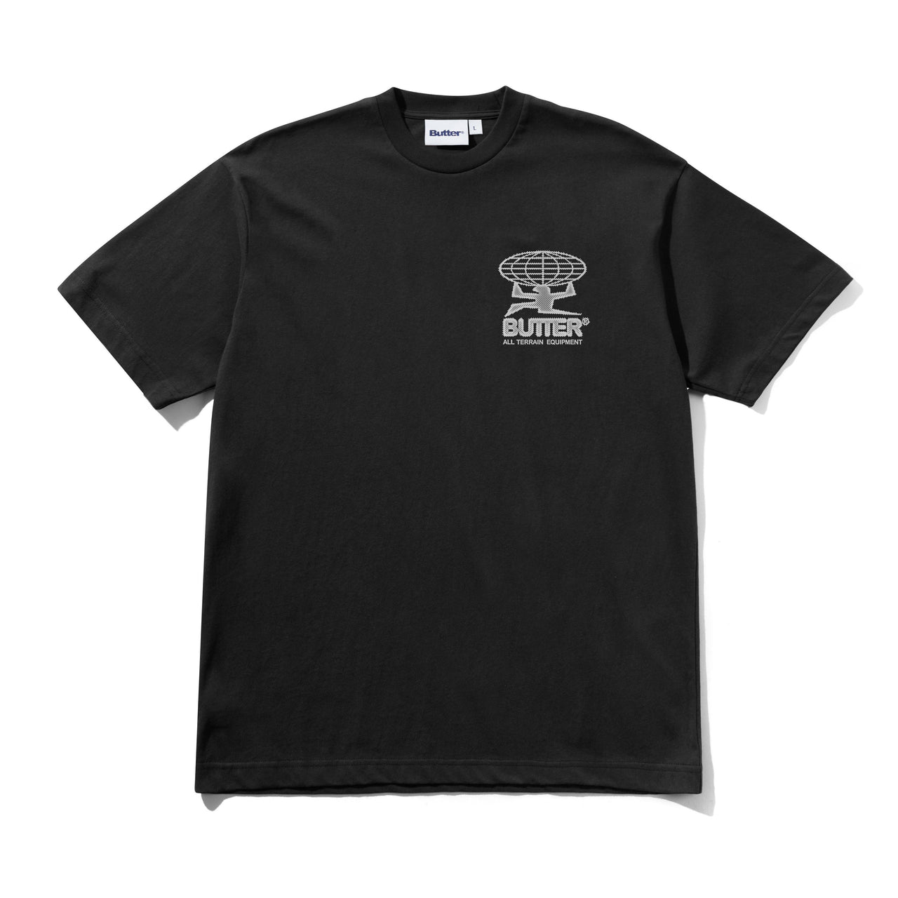 BUTTER GOODS - TERRAIN TEE  - WASHED BLACK