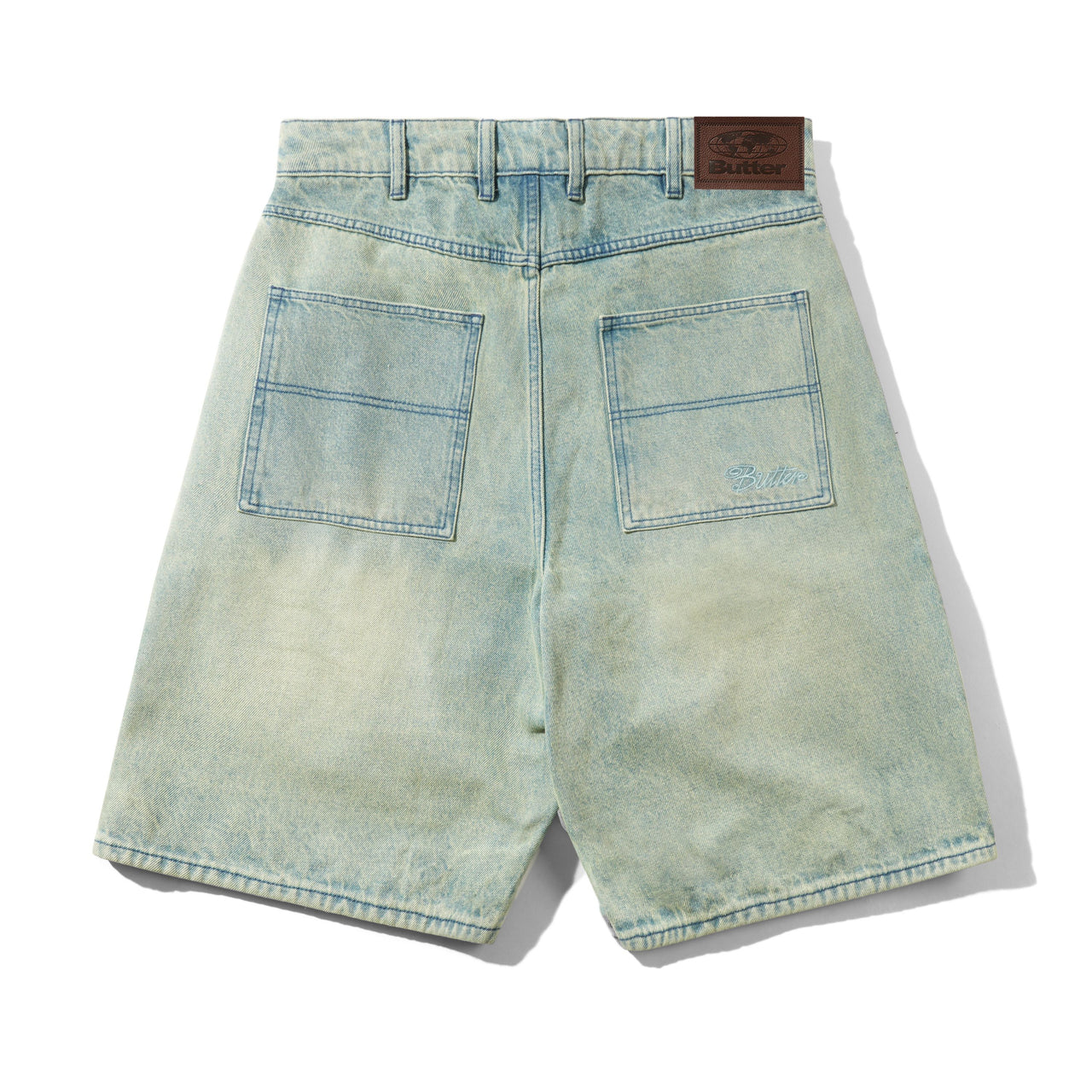 BUTTER GOODS - TRIM DENIM SHORTS - SUNFADE BLUE