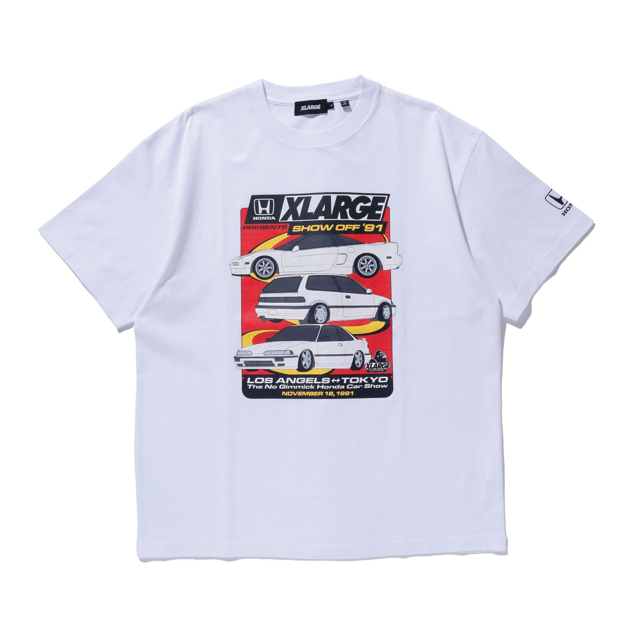XLARGE X HONDA - SHOWOFF TEE - WHITE