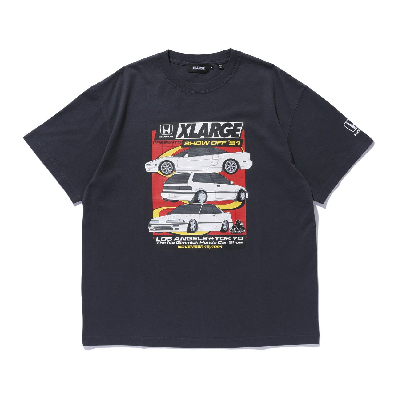 XLARGE X HONDA - SHOWOFF TEE - CHARCOAL
