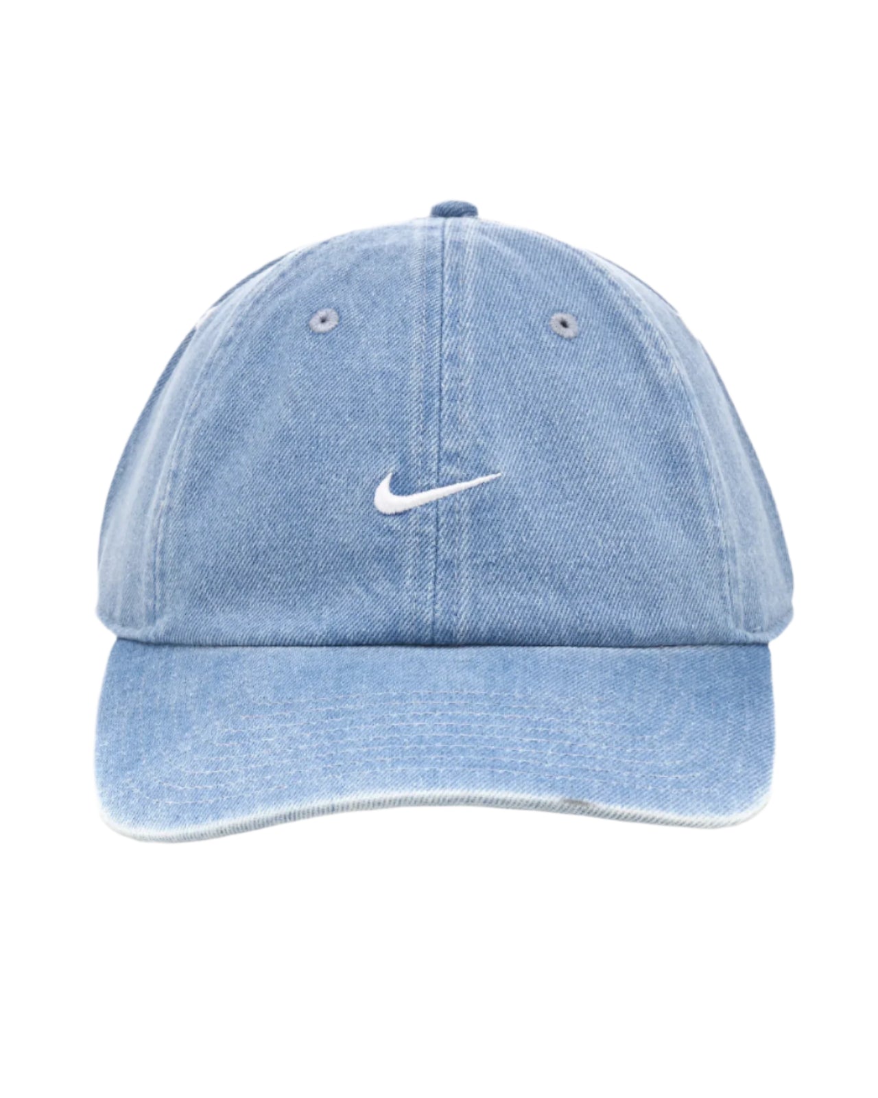 Blue cap with Nike logo on a white background