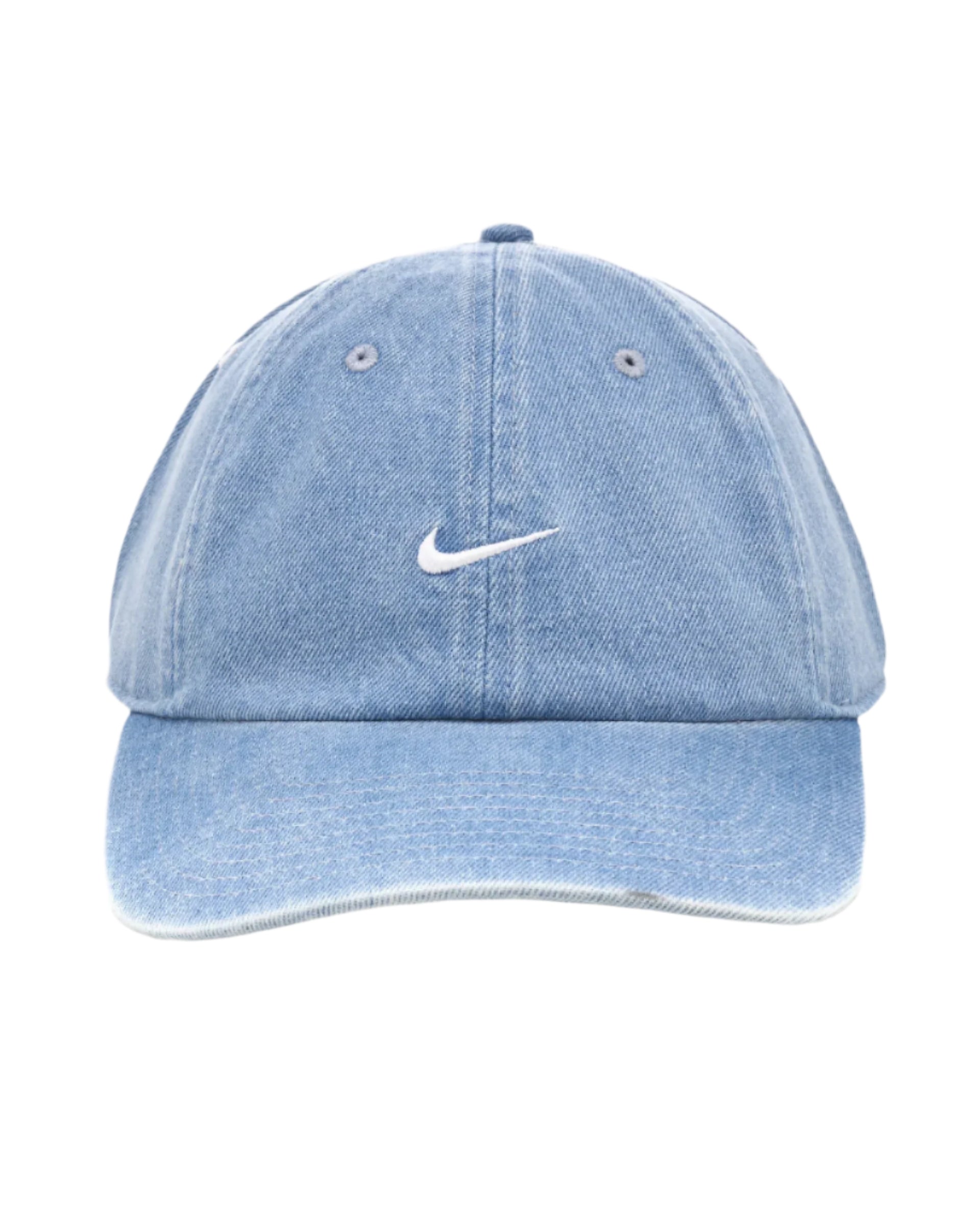 Blue cap with Nike logo on a white background