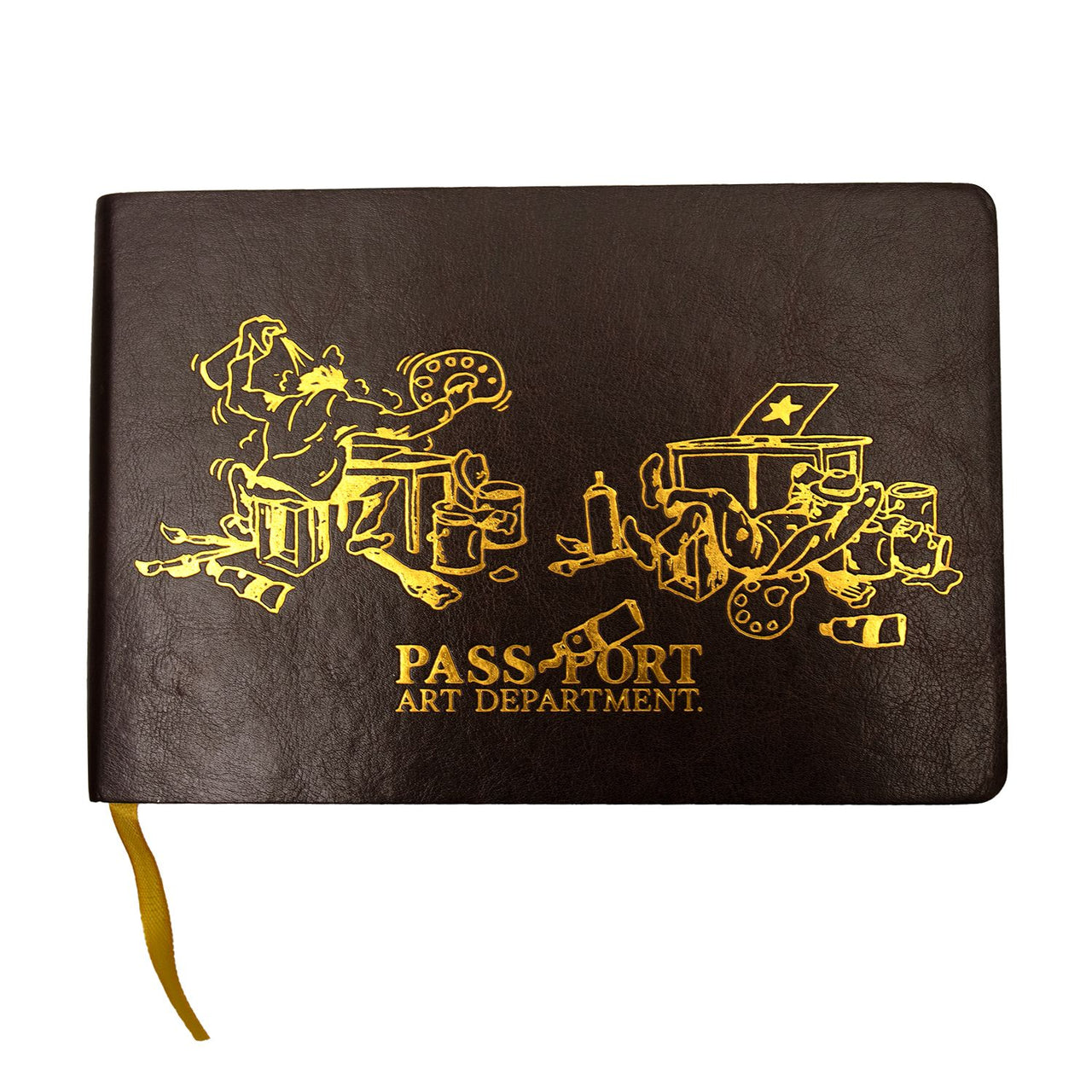 PASS~PORT - ART DEPT. SKETCH BOOK - BROWN/GOLD