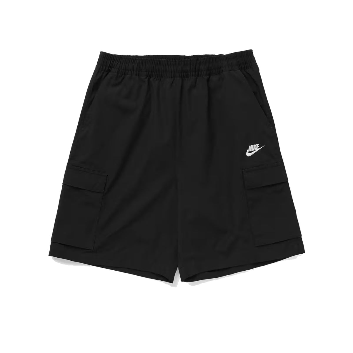 NIKE - CLUB WOVEN CARGO SHORTS - BLACK / WHITE