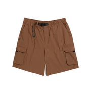 Brown cargo shorts on a white background
