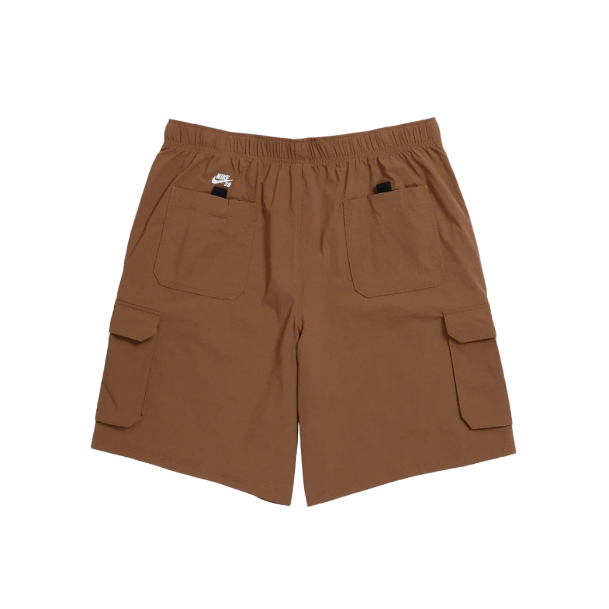 Brown cargo shorts on a white background