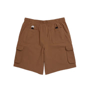Brown cargo shorts on a white background