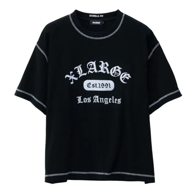 XLARGE - FLATLOCK GORILLA FIT TEE - BLACK