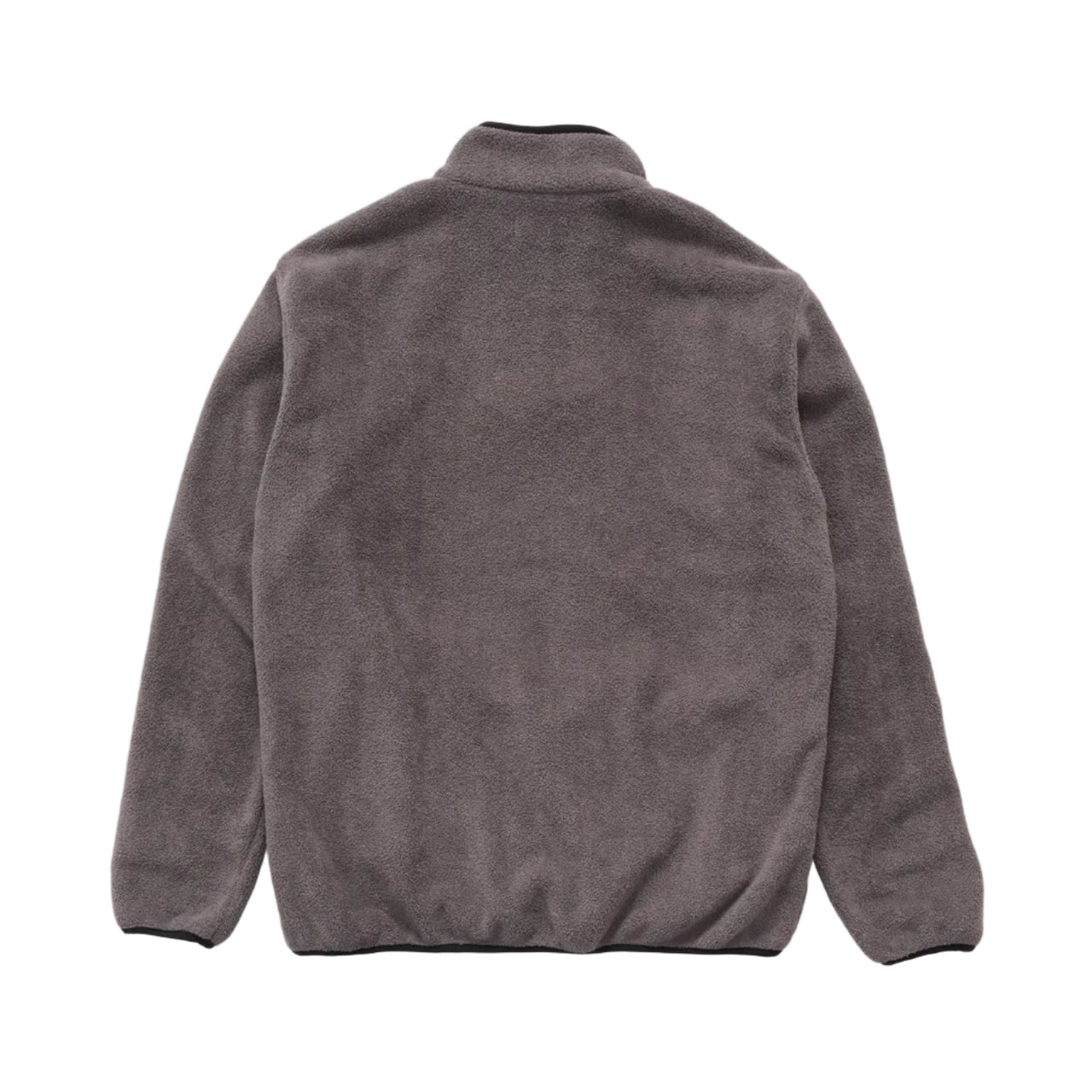 XLARGE - STRIPE POLAR FLEECE QUARTER-ZIP - MOCHA