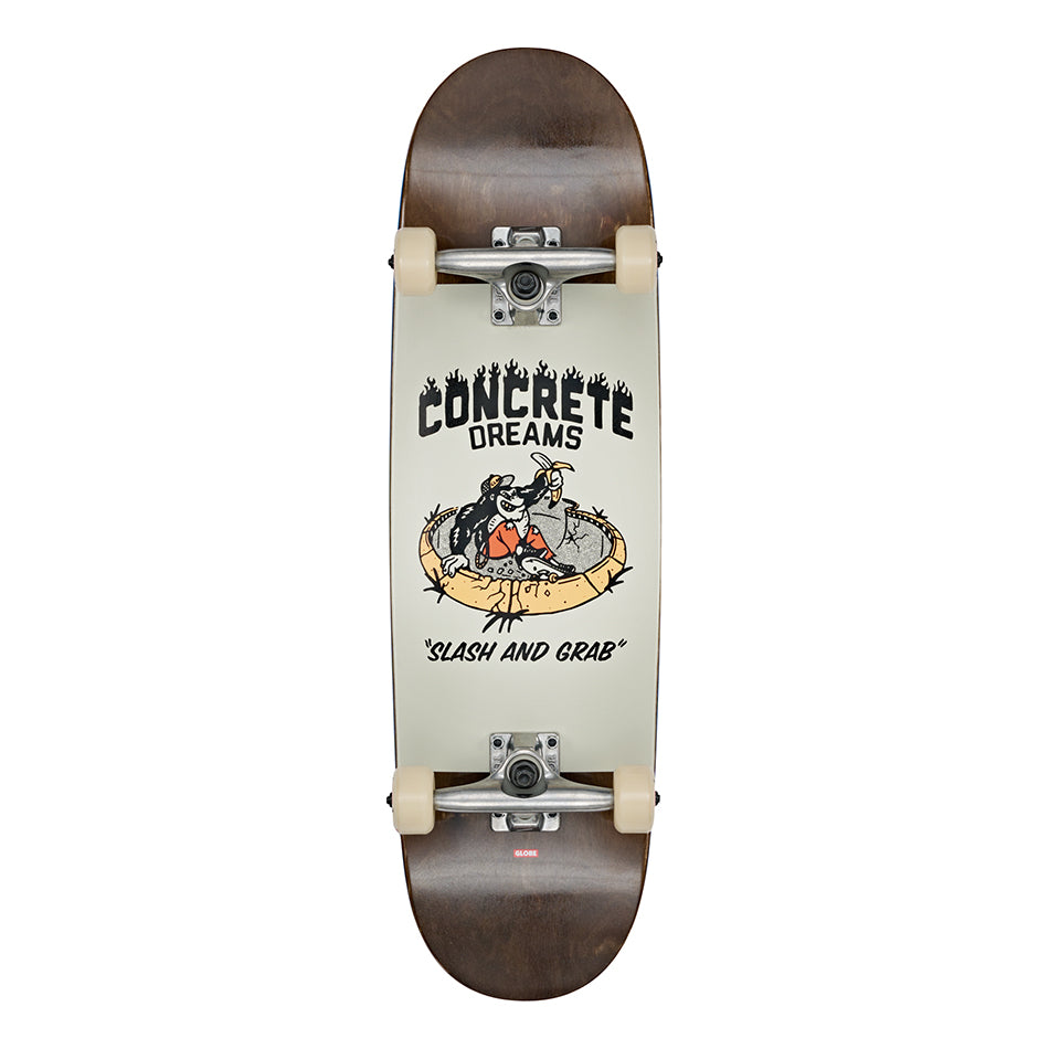 GLOBE - KIDS SOFTIE MID COMPLETE SKATEBOARD - DARK MAPLE / CONCRETE DREAMS