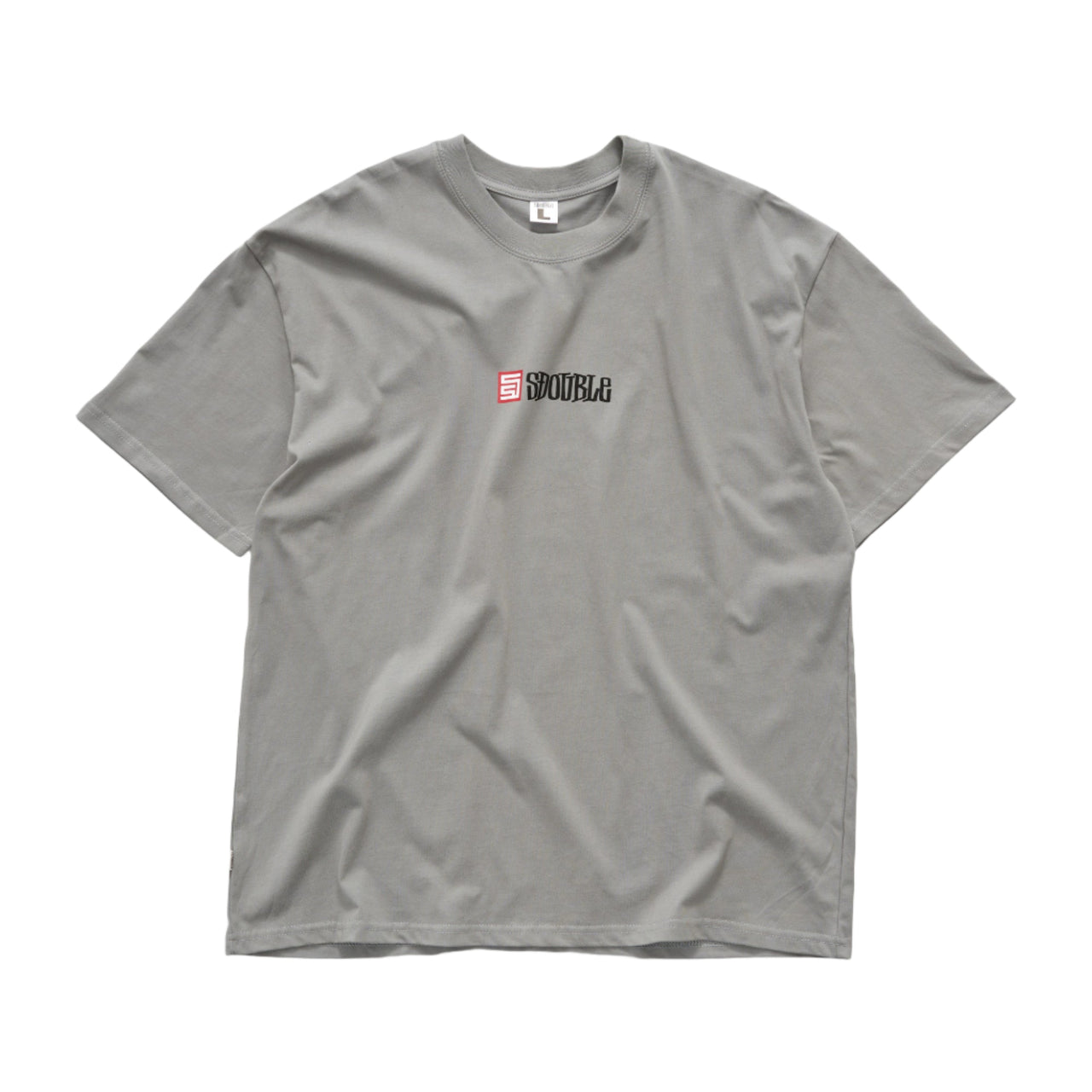 S-DOUBLE - S CUBE MID BLOCK T-SHIRT - STEEL GREY