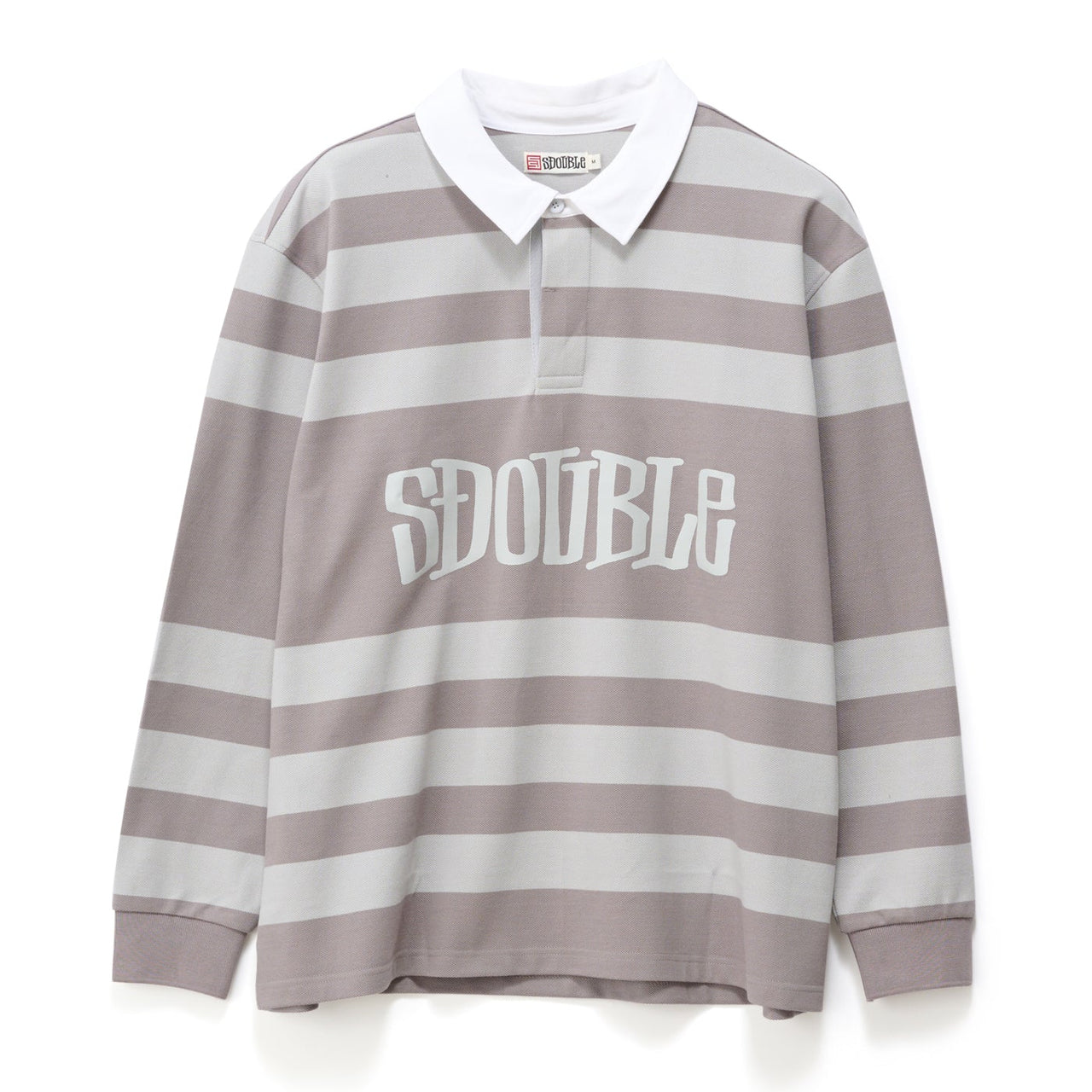 S-DOUBLE - PK STRIPE RUGBY - ZINC