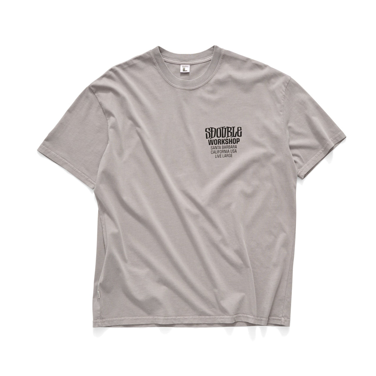 S-DOUBLE - WORKSHOP SS TEE - PIGMENT ROCK GREY