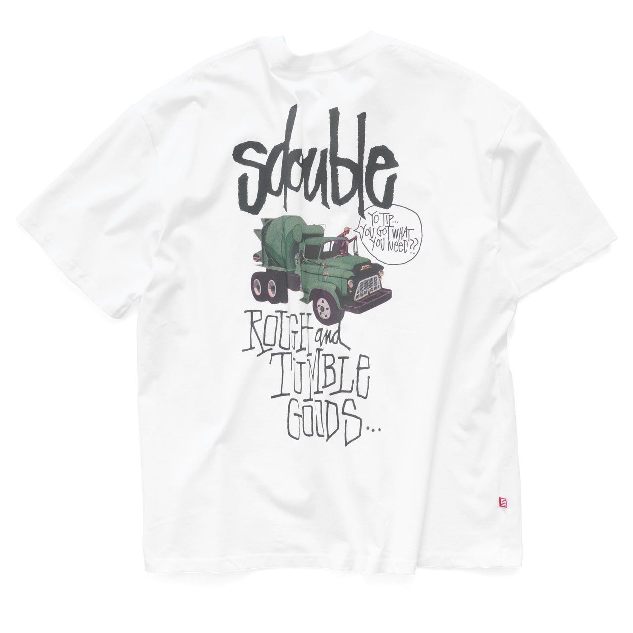 S-DOUBLE - ROUGH & TUMBLE T-SHIRT - WHITE