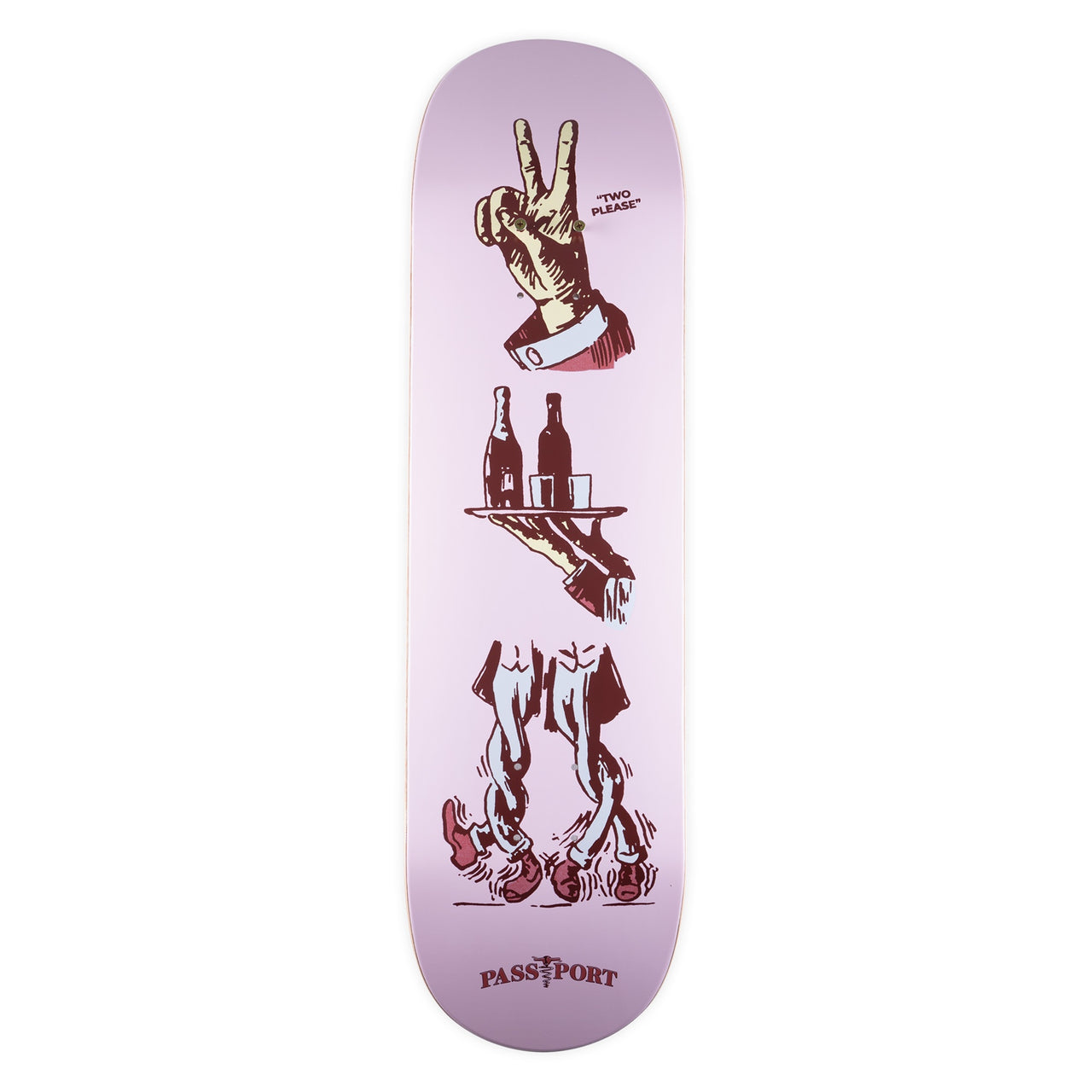 PASS~PORT - "SPIN ME ROUND" TWO PLEASE SKATEBOARD DECK - 8.125