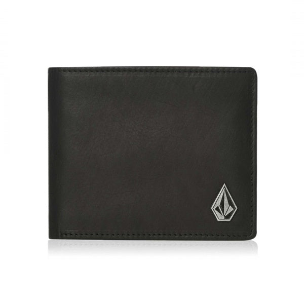 VOLCOM - SINGLE STONE LEATHER WALLET - BLACK - Antisocial Collective