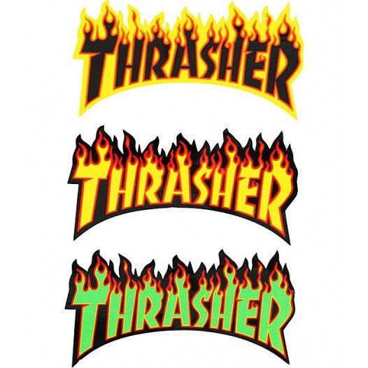 THRASHER - FLAME LOGO LARGE STICKER