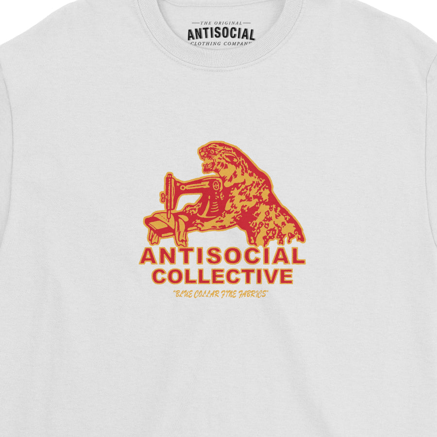ANTISOCIAL - WORKING CLASS FINE FABRICS S/S TEE - WHITE - Antisocial Collective