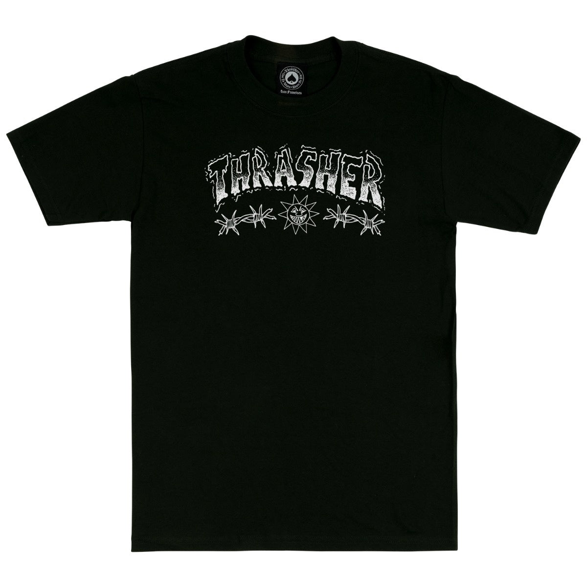 THRASHER - BARBED WIRE TEE - BLACK